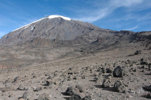 Kilimandscharo auf etwa 4.000m fotografiert